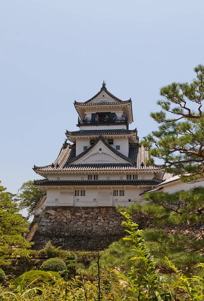 Donjon (tenshukaku) do castelo de Kochi, cidade de Kochi, Japão — Fotografia de Stock