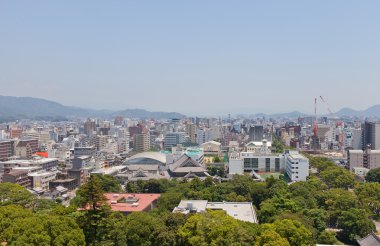 Görünüm Kochi Town, Shikoku Island, Japonya
