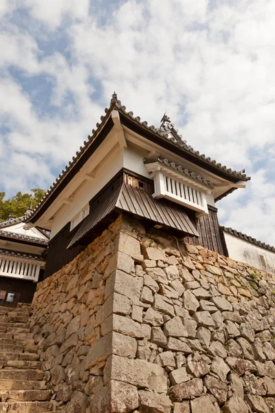 Tour d'angle du château de Bitchu Matsuyama, Takahashi, Japon — Photo