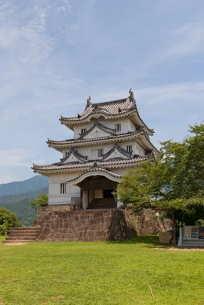 Conservação principal (16th c.) do castelo de Uwajima, cidade de Uwajima, Japão — Fotografia de Stock