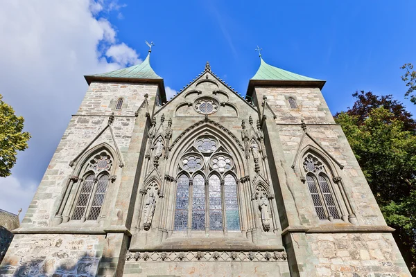 Oost-gevel van stavanger kathedraal (xiii c.) — Stockfoto