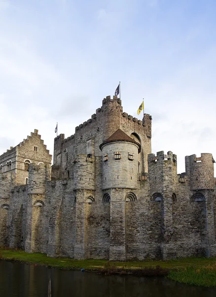 Gravensteen kasteel. Gent, Oost-Vlaanderen, België — Stockfoto