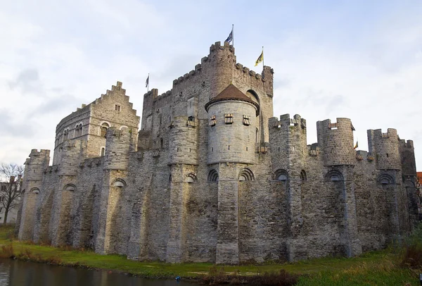 格雷文斯坦城堡比利时东佛兰德斯根特 — 图库照片