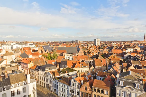 Vista della città di Gand dal castello di Gravensteen. Belgio — Foto Stock