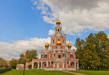 Church of the Intercession at Fili (1694) in Moscow, Russia clipart