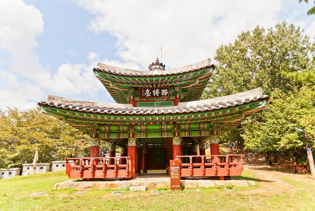 Seojangdae Pavilion of Dongnae castle in Busan, Korea
