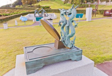 busan, kore bilim bahçesinde Ekvator güneş saati hyeonji-ilgu