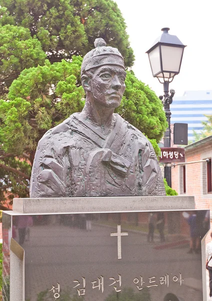 सियोल, कोरिया में सेंट एंड्रयू किम टेगन के लिए स्मारक — स्टॉक फ़ोटो, इमेज