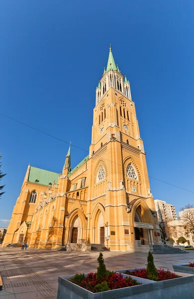 Cathedral Basilica of St Stanislaus Kostka (1912) in Lodz, Polan — Stock Photo, Image