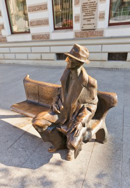 Anıt Polonyalı şair Julian Tuwim, Lodz, Polonya