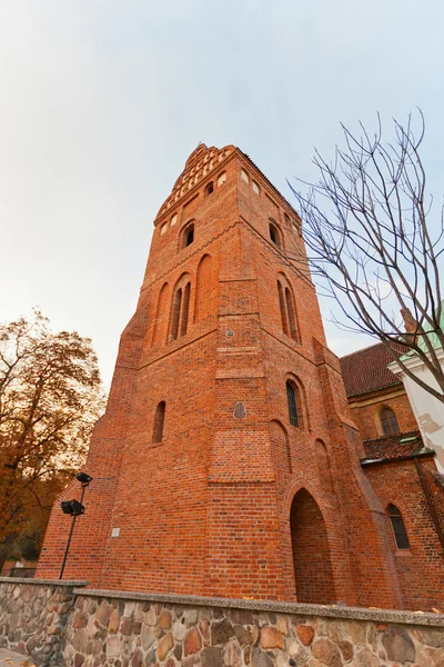 Belfry of St. Mary Church (1411) in Warsaw, Poland — Stock Photo, Image