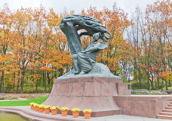 Frederic Chopin Monument (1926) in Warsaw, Poland — Stock Photo, Image