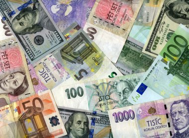 Arka plan. Bize dolar, Euro ve Çek koruns