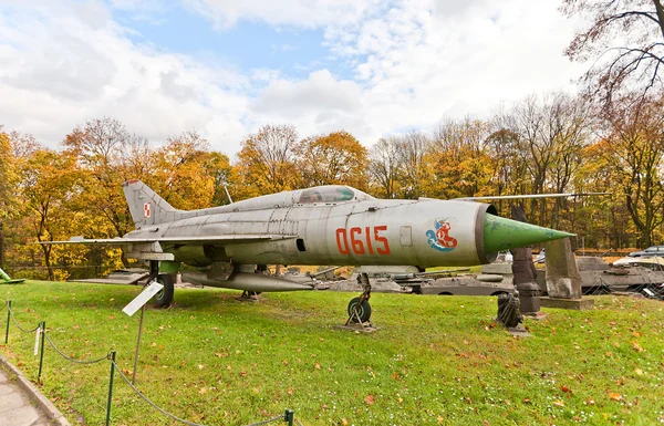 Soviet supersonic jet fighter aircraft MiG-21 — Stock Photo, Image