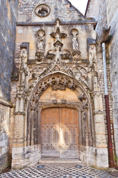 Entrée de l'église Sainte-Croix (1154) à Provins, France — Photo