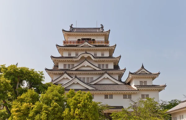 Torre principal del Castillo de Fukuyama, Japón. Sitio histórico nacional — Foto de Stock