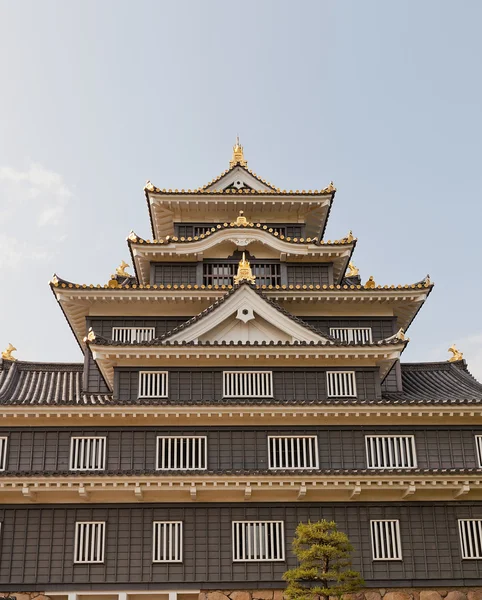 Le donjon principal du château d'Okayama, Japon. Lieu historique national — Photo