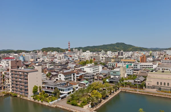 Vista della città di Imabari, Isola di Shikoku, Giappone — Foto Stock