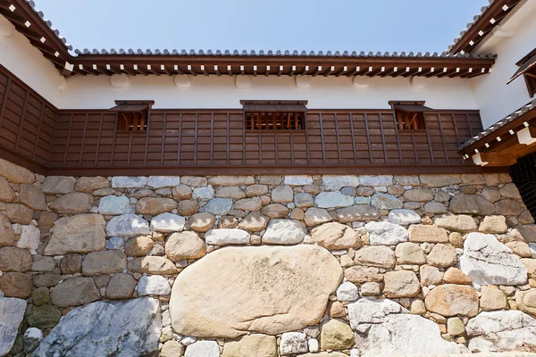 Pierre Kanbe-ishi dans le mur du château d'Imabari, Japon — Photo