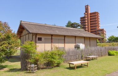 Reconstructed samurai house in Matsuyama, Japan clipart