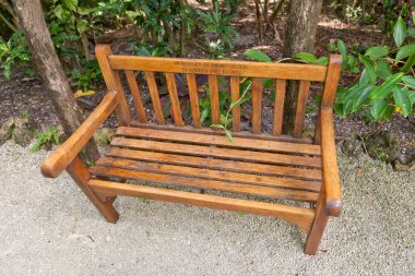 David Foster bench in QE II Botanic Park, Cayman Islands