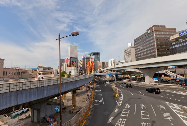 Дорожный перекрёсток в Уэно, Токио, Япония — стоковое фото