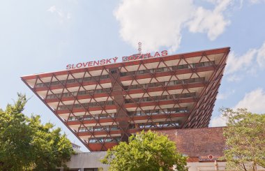 Slovak Radio building in Bratislava, Slovakia clipart