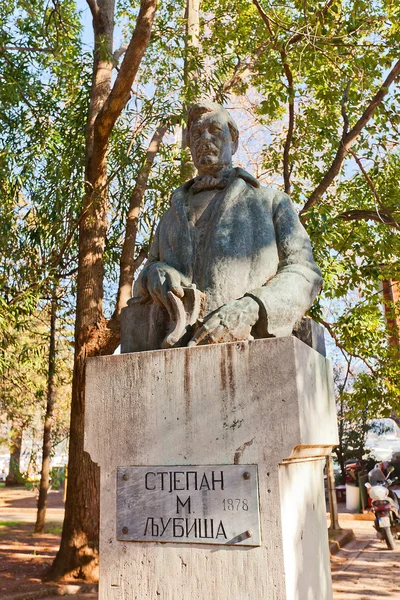 Pomník Stjepan Ljubisa v Budva, Černá Hora — Stock fotografie