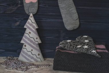 Şık bir Noel süsü. Geçmişi. Kutlama kartı.