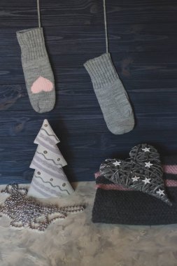 Şık bir Noel süsü. Geçmişi. Kutlama kartı.