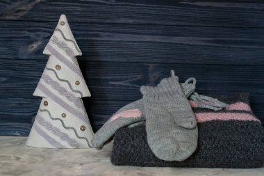 Şık bir Noel süsü. Geçmişi. Kutlama kartı.