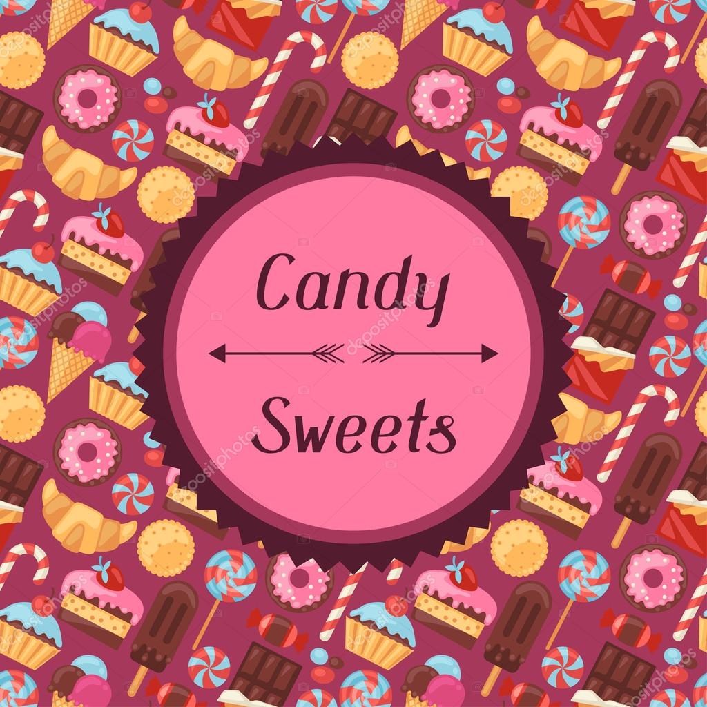 カラフルな様々 なお菓子 お菓子やケーキと背景 ストックベクター C Incomible カラフルな様々 なお菓子 お菓子やケーキと背景 ストックベクター C Incomible