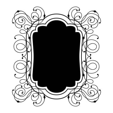 Çizgi kıvrım çerçevesi. Modern dekoratif doğrusal arka plan. Dekorasyon için klasik tasarım.