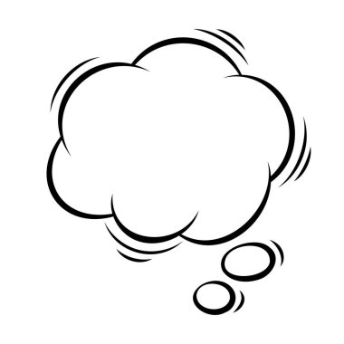 Çizgi film konuşma balonu. Çizgi roman tarzında pop sanat illüstrasyonu. Söz dizaynı için element.