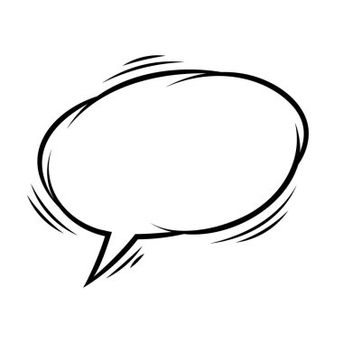 Çizgi film konuşma balonu. Çizgi roman tarzında pop sanat illüstrasyonu. Söz dizaynı için element.