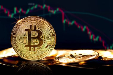 Bitcoin. Bitcoin 'e yatırım yapmanın tehlikeleri ve riskleri, spekülasyonlar. Negatif eğilim. Kırmızı bölgede indeks.