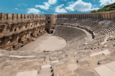 Aspendos Roma amfi tiyatrosu, Belkiz - Antalya, Türkiye.