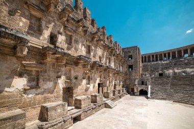 Aspendos Roma amfi tiyatrosu, Belkiz - Antalya, Türkiye.