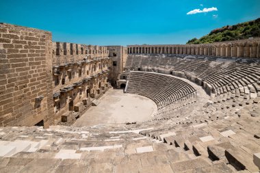 Aspendos Roma amfi tiyatrosu, Belkiz - Antalya, Türkiye.