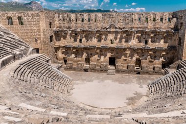 Aspendos Roma amfi tiyatrosu, Belkiz - Antalya, Türkiye.