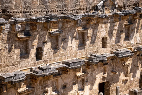 Ρωμαϊκό Αμφιθέατρο Της Ασπένδου Belkiz Antalya Τουρκία — Φωτογραφία Αρχείου