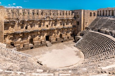 Aspendos Roma amfi tiyatrosu, Belkiz - Antalya, Türkiye.