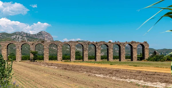 Aquaducten Oude Stad Aspendos Antalya Turkije — Stockfoto