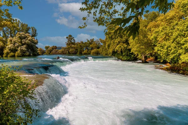 Cascada Manavgat Antalya Turquía Día Soleado Fondo Viaje Por Naturaleza —  Fotos de Stock