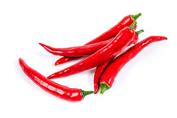 Hot Red Chili Pepper White Background — Stock Photo, Image