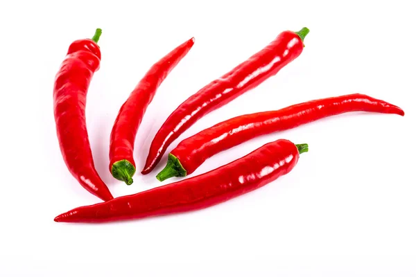 Hot Red Chili Pepper White Background — Stock Photo, Image