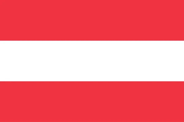 Drapeau Vectoriel Rouge Blanc Autriche Taille Originale — Image vectorielle