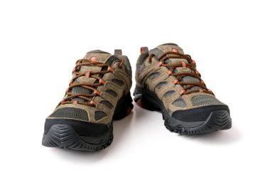 Antalya, Turkey - October 09, 2025: Merrell Moab 3 Gore-Tex waterproof hiking shoe with Vibram sole for rugged outdoor terrain