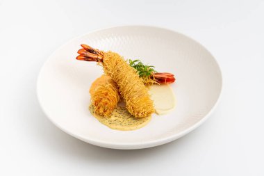 Limon soslu Kataifi soslu karides.