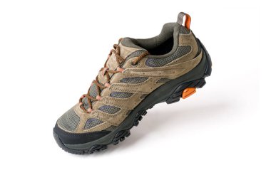 Antalya, Turkey - October 09, 2025: Merrell Moab 3 Gore-Tex waterproof hiking shoe with Vibram sole for rugged outdoor terrain
